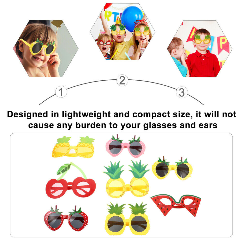 8pcs Party Eyeglasses Fruit Shape Creative Adorable Beach Sunglasses - Fresh Stock Dated October 2025