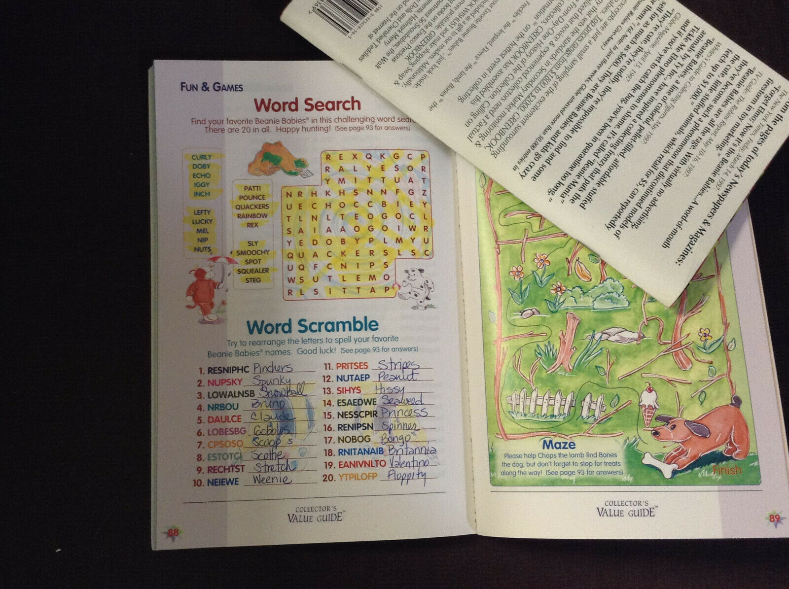 Ty's Beanie Babies Spring 1998 edition Collector's Value Guide - Fresh Stock Dated October 2025