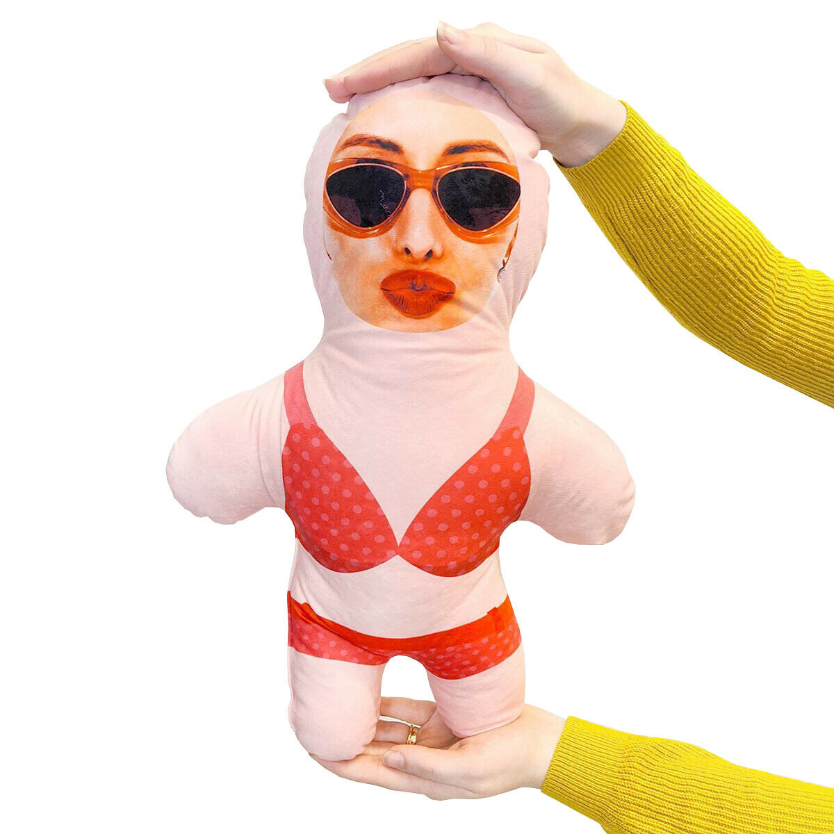 Bikini Girl - MINI ME Doll Custom Novelty Face Pillow - Add Your Photo - Fresh Stock Dated October 2025