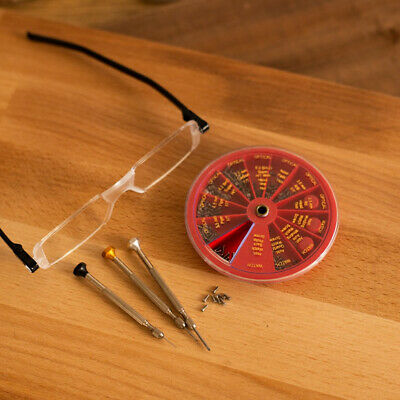 250 Piece Universal Eye Glasses And Watch Repair Screw Kit Revolving Organizer - Fresh Stock Dated October 2025