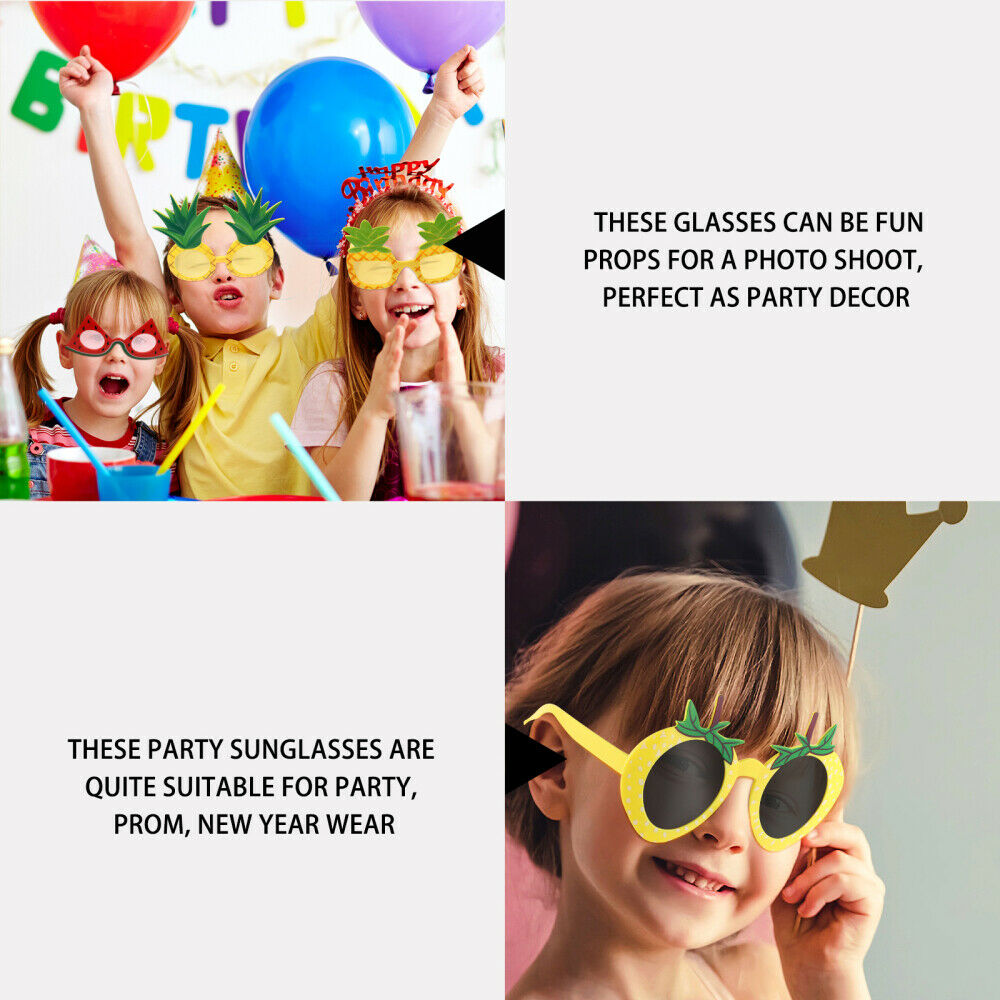 8pcs Party Eyeglasses Fruit Shape Creative Adorable Beach Sunglasses - Fresh Stock Dated October 2025
