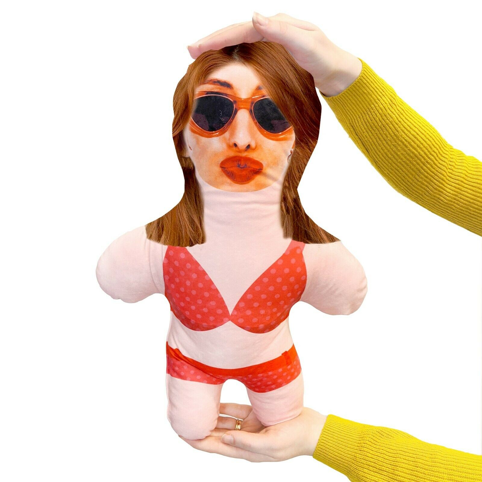 Bikini Girl - MINI ME Doll Custom Novelty Face Pillow - Add Your Photo - Fresh Stock Dated October 2025