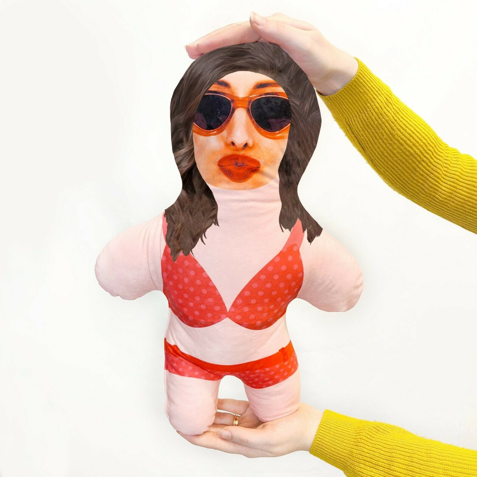 Bikini Girl - MINI ME Doll Custom Novelty Face Pillow - Add Your Photo - Fresh Stock Dated October 2025
