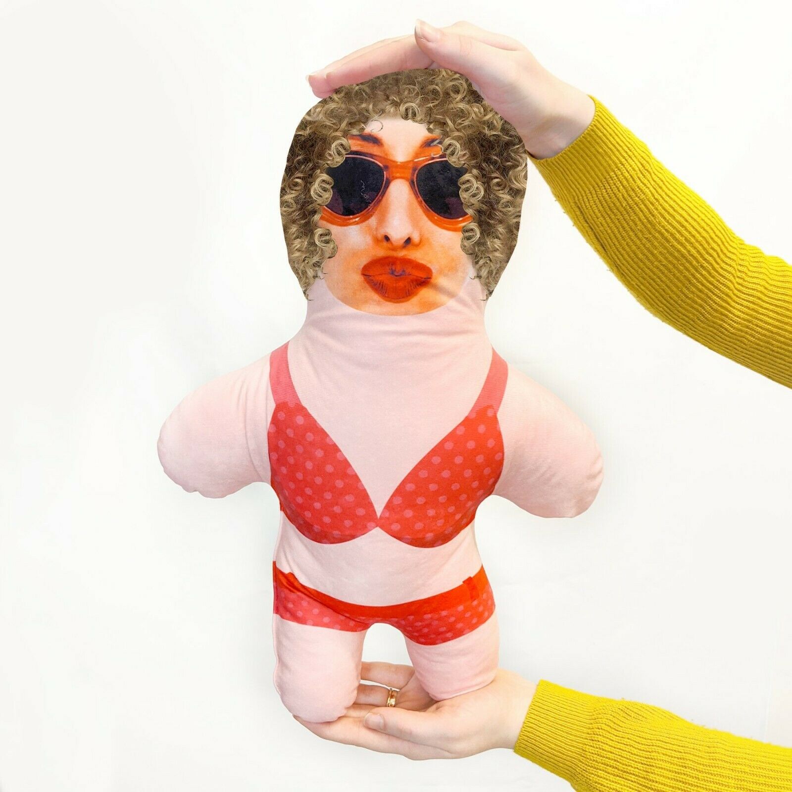 Bikini Girl - MINI ME Doll Custom Novelty Face Pillow - Add Your Photo - Fresh Stock Dated October 2025