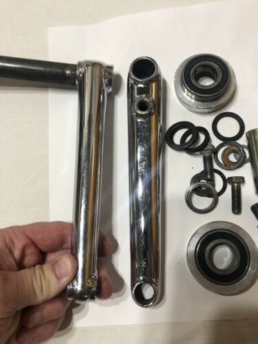 EARLY 90’s PROFILE 180mm CHROME CRANK SET OLD SCHOOL BMX CRANKS - Fresh Stock Dated October 2025