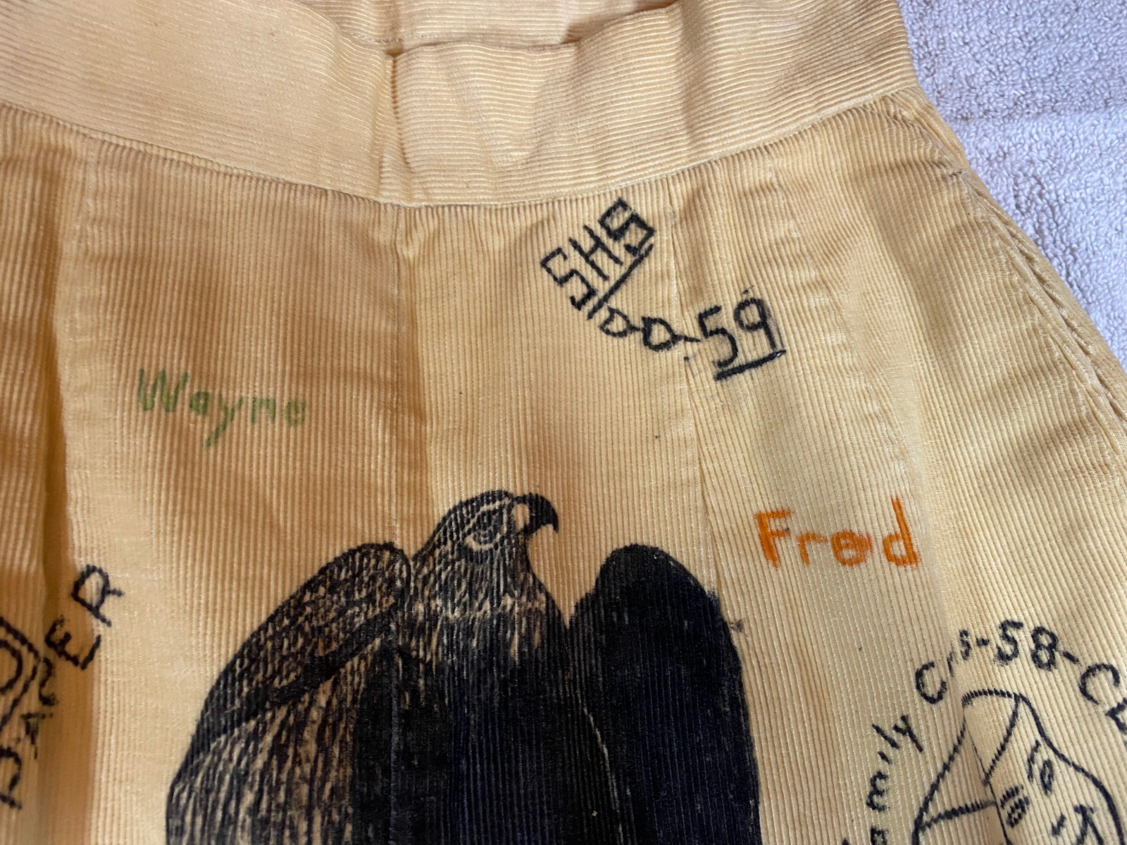 1959 SENIOR CORDS VINTAGE CORDUROY SKIRT SHERIDAN HIGH SCHOOL BLACKHAWK INDIANA - Fresh Stock Dated October 2025