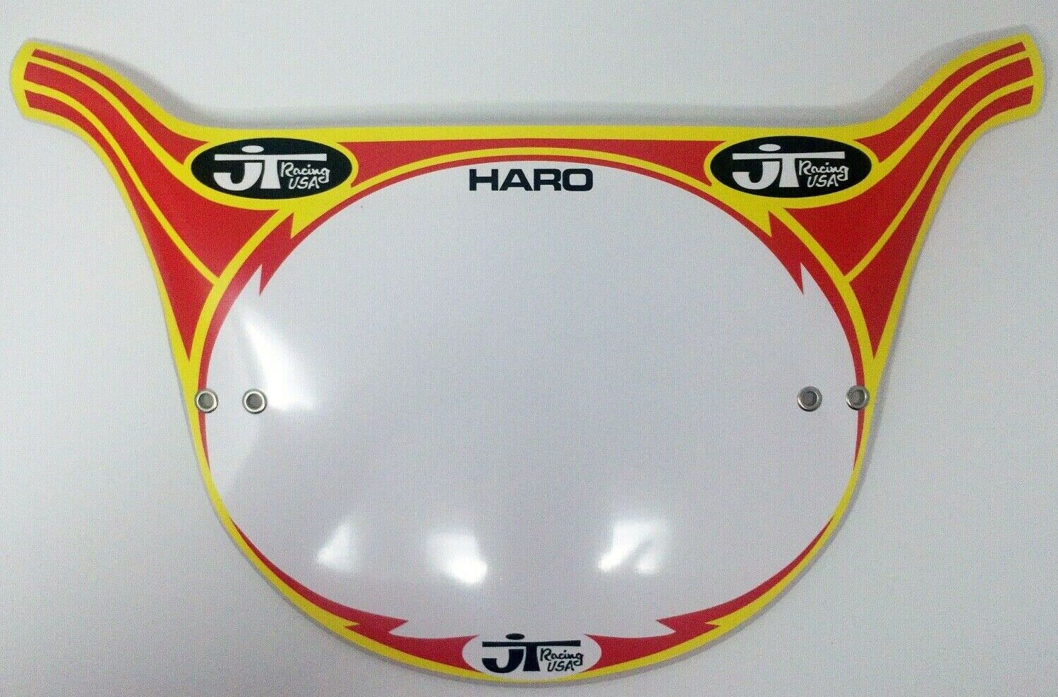 JT Racing Haro Style Pro Plate. Lightning Bolt BMX Number Plates - Fresh Stock Dated October 2025
