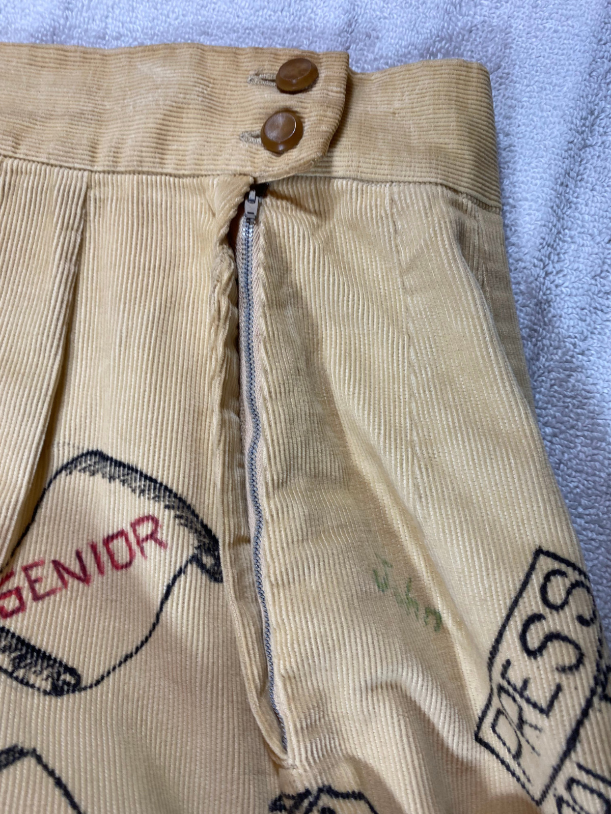 1959 SENIOR CORDS VINTAGE CORDUROY SKIRT SHERIDAN HIGH SCHOOL BLACKHAWK INDIANA - Fresh Stock Dated October 2025