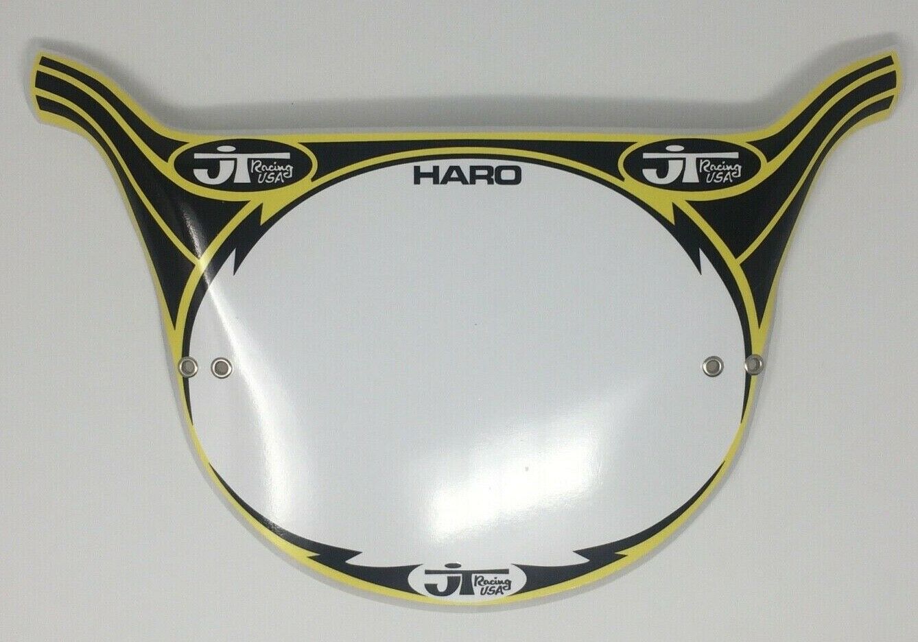 JT Racing Haro Style Pro Plate. Lightning Bolt BMX Number Plates - Fresh Stock Dated October 2025