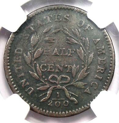 1794 Liberty Cap Flowing Hair Half Cent 1/2C Coin (C-3A R5 Variety) - NGC VF20 - Fresh Stock Dated October 2025