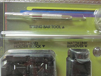 WATCH REPAIR KIT 21pc HAMMER PIN PUNCHES LINK REMOVER SPRING BAR TOOL BAND BLOCK - Fresh Stock Dated October 2025