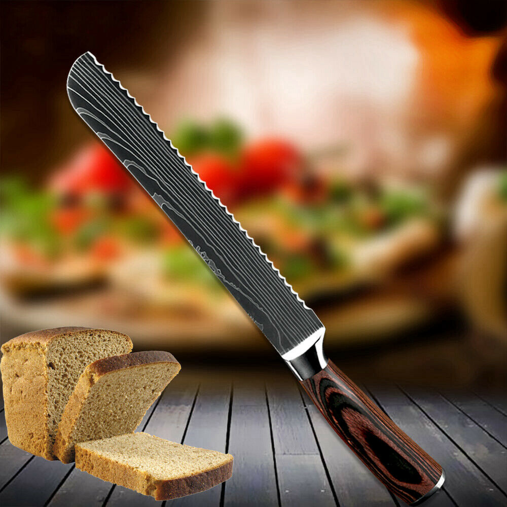 6 Pcs Kitchen Cook Knives Set Japanese Damascus Style Stainless Steel Chef Knife - Fresh Stock Dated October 2025