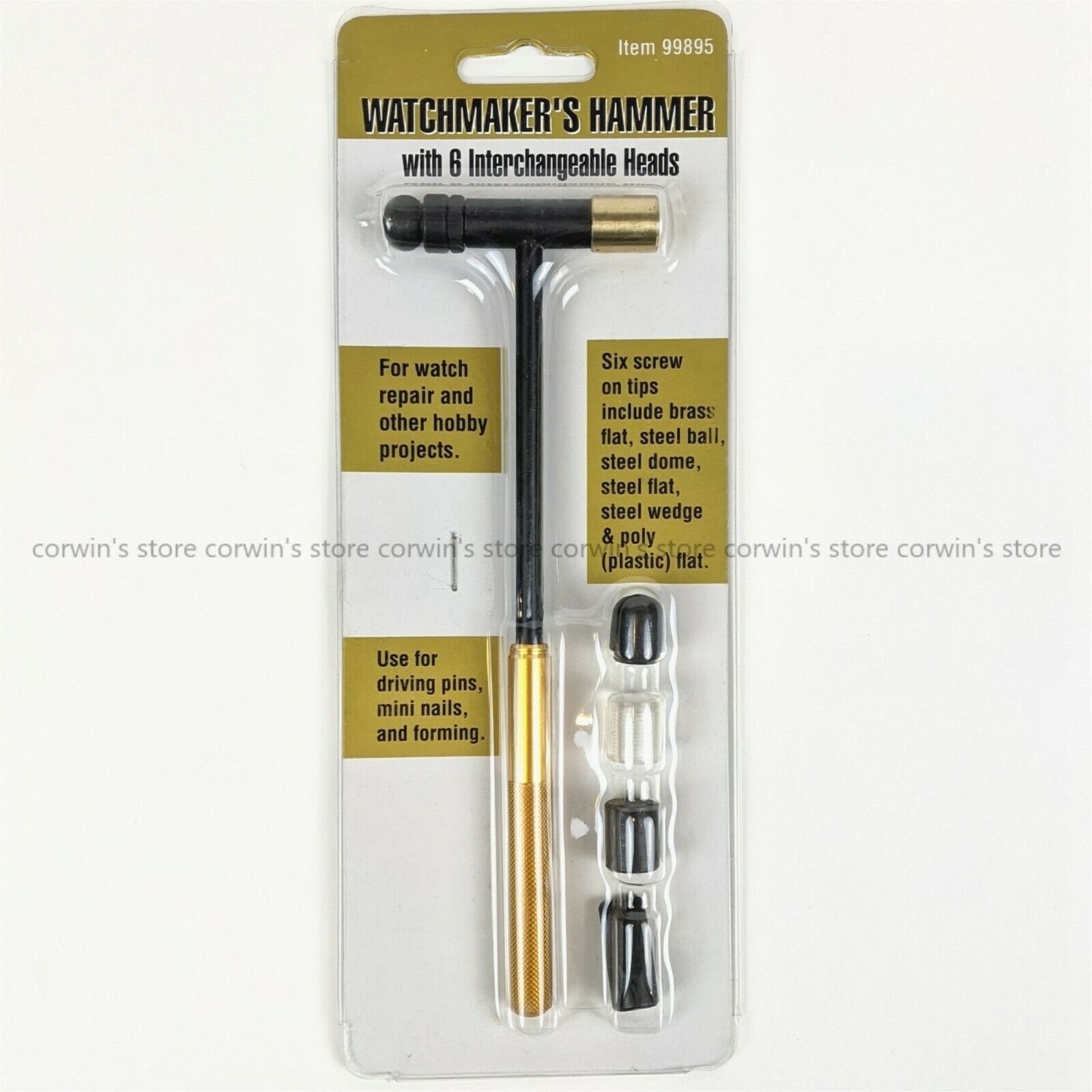 6pc Precision Hammer Kit Interchangeable Tips Gunsmithing Watch Jewelry Craft - Fresh Stock Dated October 2025