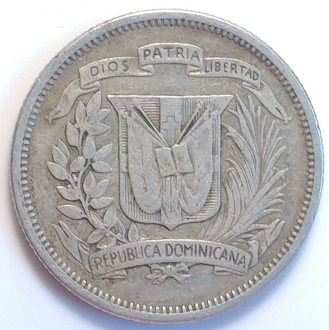 1942 Dominican Republic 25 Centavos Silver Coin - Fresh Stock Dated October 2025