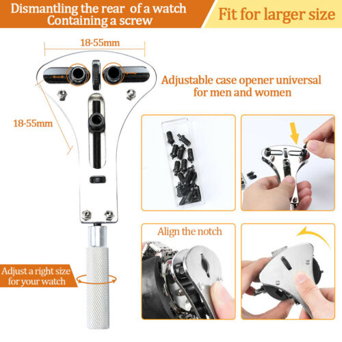 Watch Repair Tool Kit Spring Bar Tool Set,Case Opener,Watch Case Press with Case - Fresh Stock Dated October 2025
