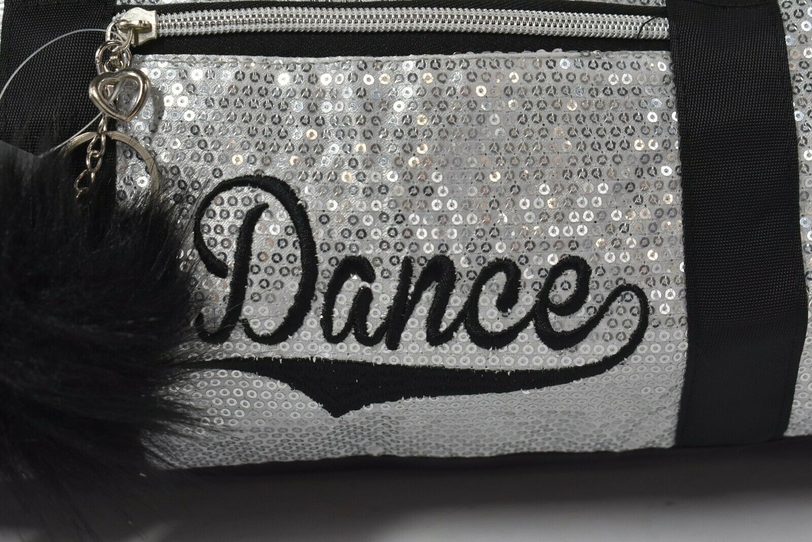 Danz N Motion Danshuz Girls Silver Black Sequin Duffle Dance Bag Small New - Fresh Stock Dated October 2025