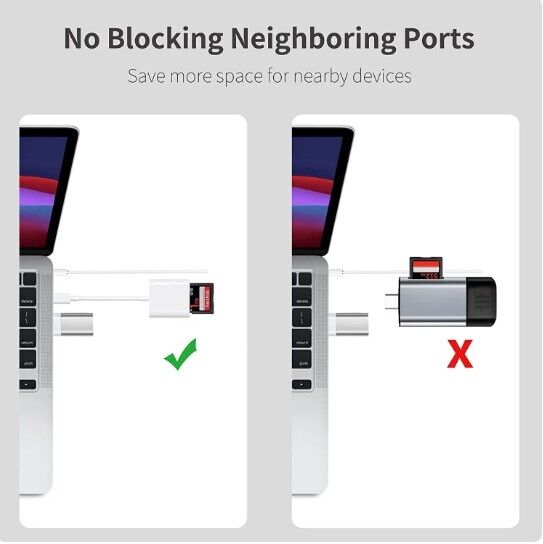 TF/SD Card Adapter Camera Reader for iPad iPhone6 7 8 Plus 13 14 15 Pro X Xs LOT - Fresh Stock Dated October 2025