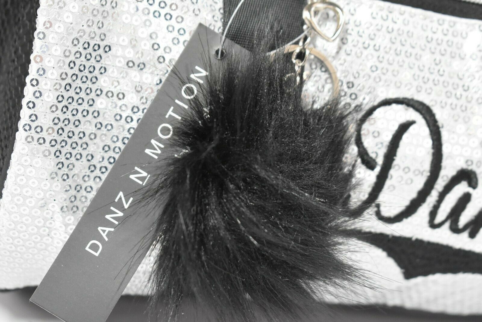 Danz N Motion Danshuz Girls Silver Black Sequin Duffle Dance Bag Small New - Fresh Stock Dated October 2025