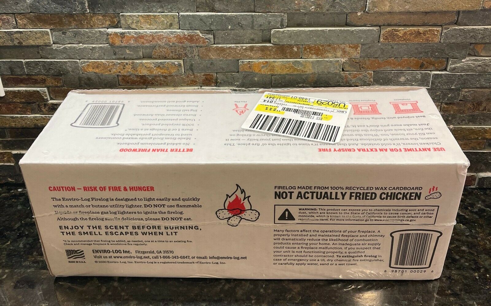 KFC Kentucky Fried Chicken Firelog Fried Chicken Scented 11 Herbs & Spices New - Fresh Stock Dated October 2025