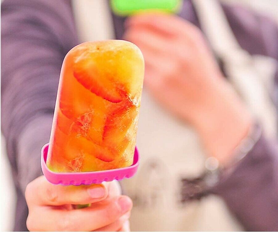 Juego de 6-12 moldes reutilizables de silicona para paletas heladas - Fresh Stock Dated October 2025