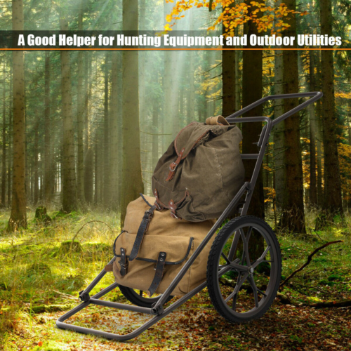 Folding Deer Cart Larger 500lb Hauler Utility Gear Dolly Cart Hunting Heavy-Duty - Fresh Stock Dated October 2025