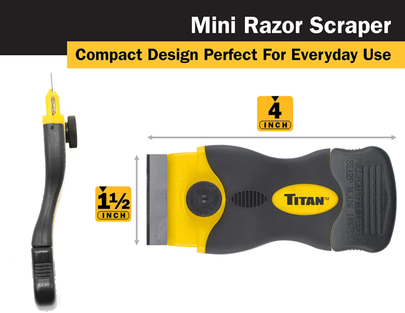 Titan Tools 12031 Mini Razor Scraper w/ Steel Blade - Fresh Stock Dated October 2025