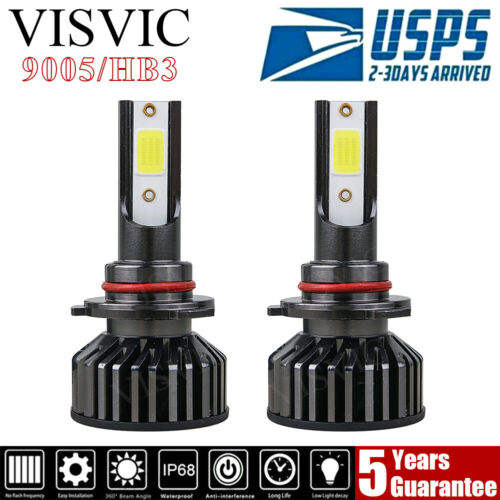 2PC 9005 HB3 Xenon White LED Bulbs Headlight For Honda Foreman 500 Rubicon 500 - Fresh Stock Dated October 2025