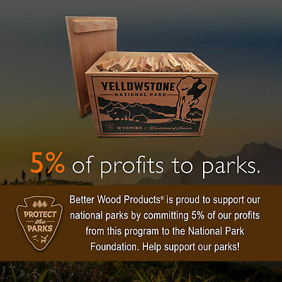 Better Wood Products Protect the Parks Fatwood Firestarter Crate, Yellowstone - Fresh Stock Dated October 2025