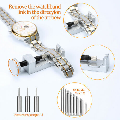 Watch Repair Tool Kit Spring Bar Tool Set,Case Opener,Watch Case Press with Case - Fresh Stock Dated October 2025