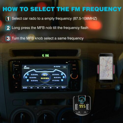In-Car Wireless Bluetooth FM Transmitter USB Charger MP3 Radio Adapter Car Kits - Fresh Stock Dated October 2025