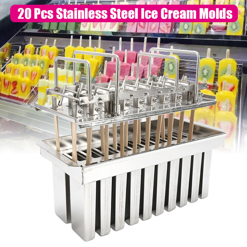 20pcs  Ice Cream Stick Molds  Ice Pop Lolly Popsicle Ice Cream Stick Holder USA - Fresh Stock Dated October 2025