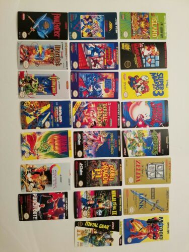 NES Back label rear label Snes Cartridge Replacement Game Label Sticker Precut - Fresh Stock Dated October 2025