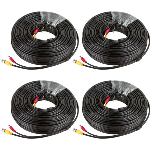 RG59 Coaxial Cable 25ft 60ft Bulk Coax DUAL / QUAD Outdoor 20AWG - BLACK WHITE - Fresh Stock Dated October 2025