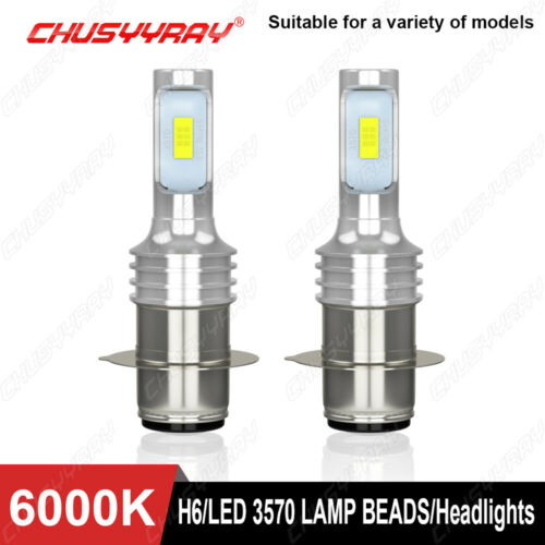 2x Bright LED Headlight Bulb High/Low For Honda ATV 12V 45/45W P15D-3; headlamp - Fresh Stock Dated October 2025