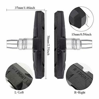 2 Pairs Bike Brakes Pads Set, 70mm Bicycle Brake Pads for Cruiser MTB Universal - Fresh Stock Dated October 2025