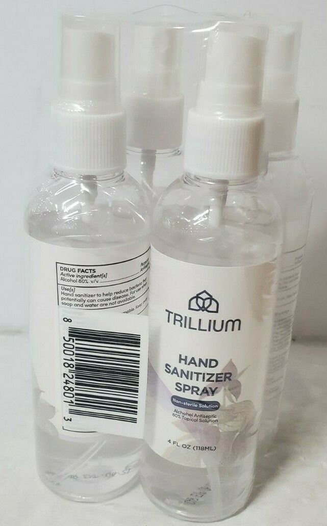 (LOT OF 48) Trillium Hand Spray 4oz Bottles - Fresh Stock Dated October 2025