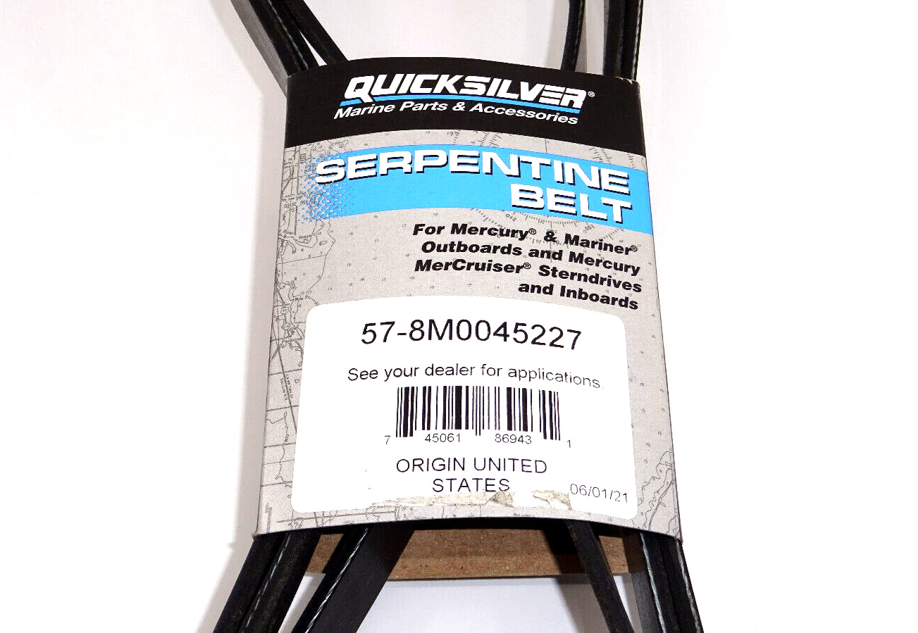 Mercury / Quicksilver Serpentine Belt 57-8M0045227 - Fresh Stock Dated October 2025