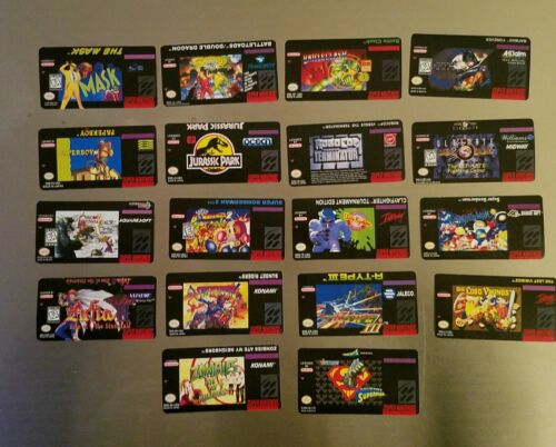 NES Back label rear label Snes Cartridge Replacement Game Label Sticker Precut - Fresh Stock Dated October 2025