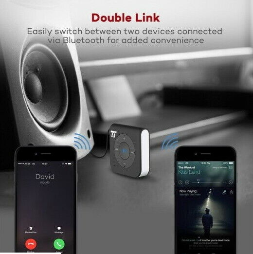 TaoTronics Bluetooth Receiver Car Kit, 15hrs Wireless Audio Adapter TT-BR06 - Fresh Stock Dated October 2025