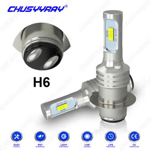 2x Bright LED Headlight Bulb High/Low For Honda ATV 12V 45/45W P15D-3; headlamp - Fresh Stock Dated October 2025