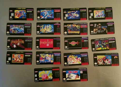 NES Back label rear label Snes Cartridge Replacement Game Label Sticker Precut - Fresh Stock Dated October 2025