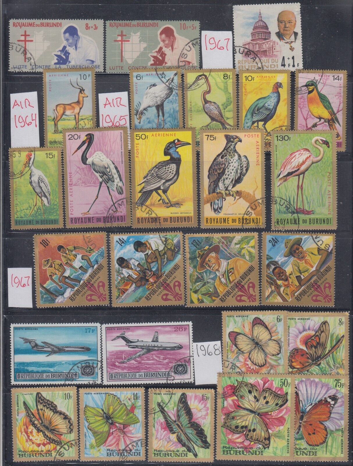Burundi 1963-1999 A mostly used collection. Mostly sound. - Fresh Stock Dated October 2025