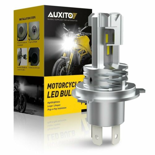AUXITO H4 9003 HB2 LED Bulb Hi/Lo Beam White Motorcycle Headlight High Power EXD - Fresh Stock Dated October 2025