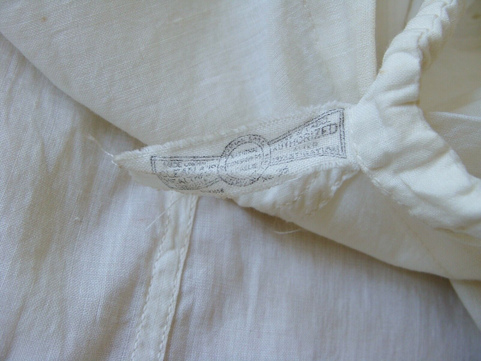 Antique Edwardian Cotton & Lace Flounce Petticoat Skirt Union Label - Fresh Stock Dated October 2025