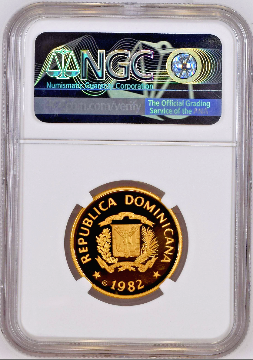 1982 Dominican Republic Gold 200 Pesos Year of the Child NGC PF66 Low Mintage - Fresh Stock Dated October 2025