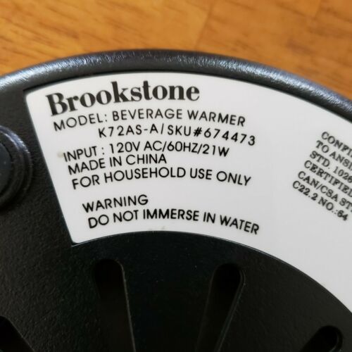 Brookstone K-72AS-A Beverage Warmer Coffee Tea Cup High/ Low Settings Auto Off - Fresh Stock Dated October 2025