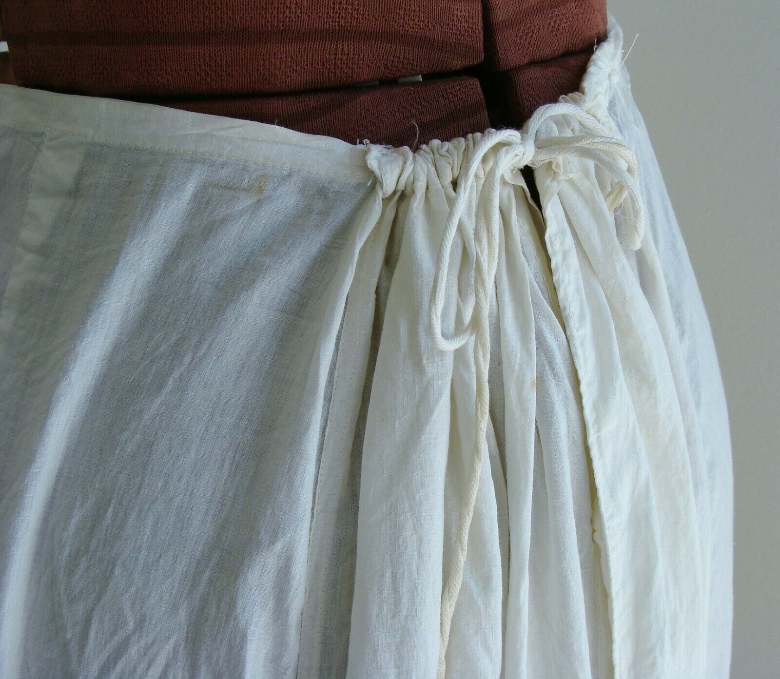 Antique Edwardian Cotton & Lace Flounce Petticoat Skirt Union Label - Fresh Stock Dated October 2025