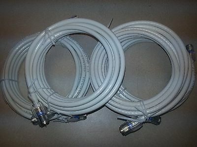 Lot of 10 HQ COAXIAL CABLES *NEW* 10FT UL ETL Rated 18AWG White HD CABLE - Fresh Stock Dated October 2025