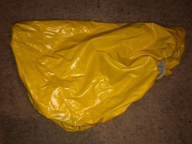 YELLOW VINYL ENGLISH SADDLE COVER 23'' X  32'' - Fresh Stock Dated October 2025