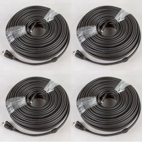 RG59 Coaxial Cable 25ft 60ft Bulk Coax DUAL / QUAD Outdoor 20AWG - BLACK WHITE - Fresh Stock Dated October 2025